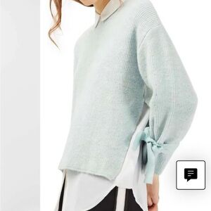 Topshop Tie Cuff Sweater